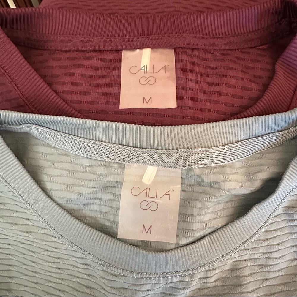 Set of Calla Moisture Wicking Tank Tops in Plum and Teal- M - Picture 11 of 11